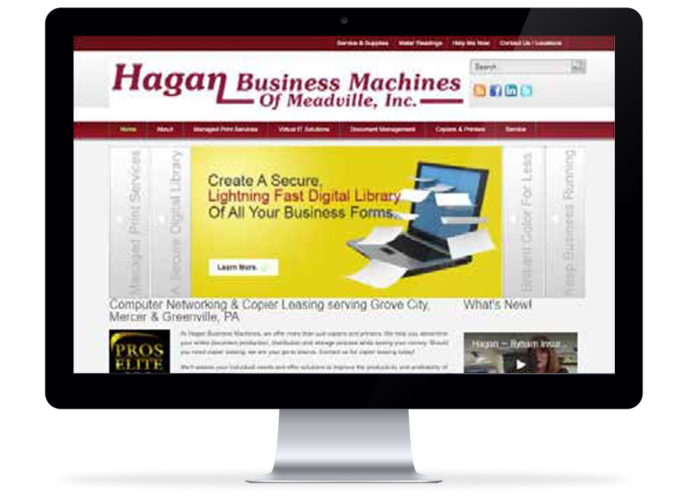 Old Hagan Business Machines website